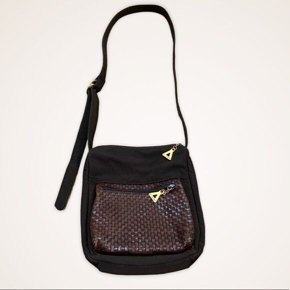 Sharif Brown fabric and leather Crossbody bag - Picture 1 of 8